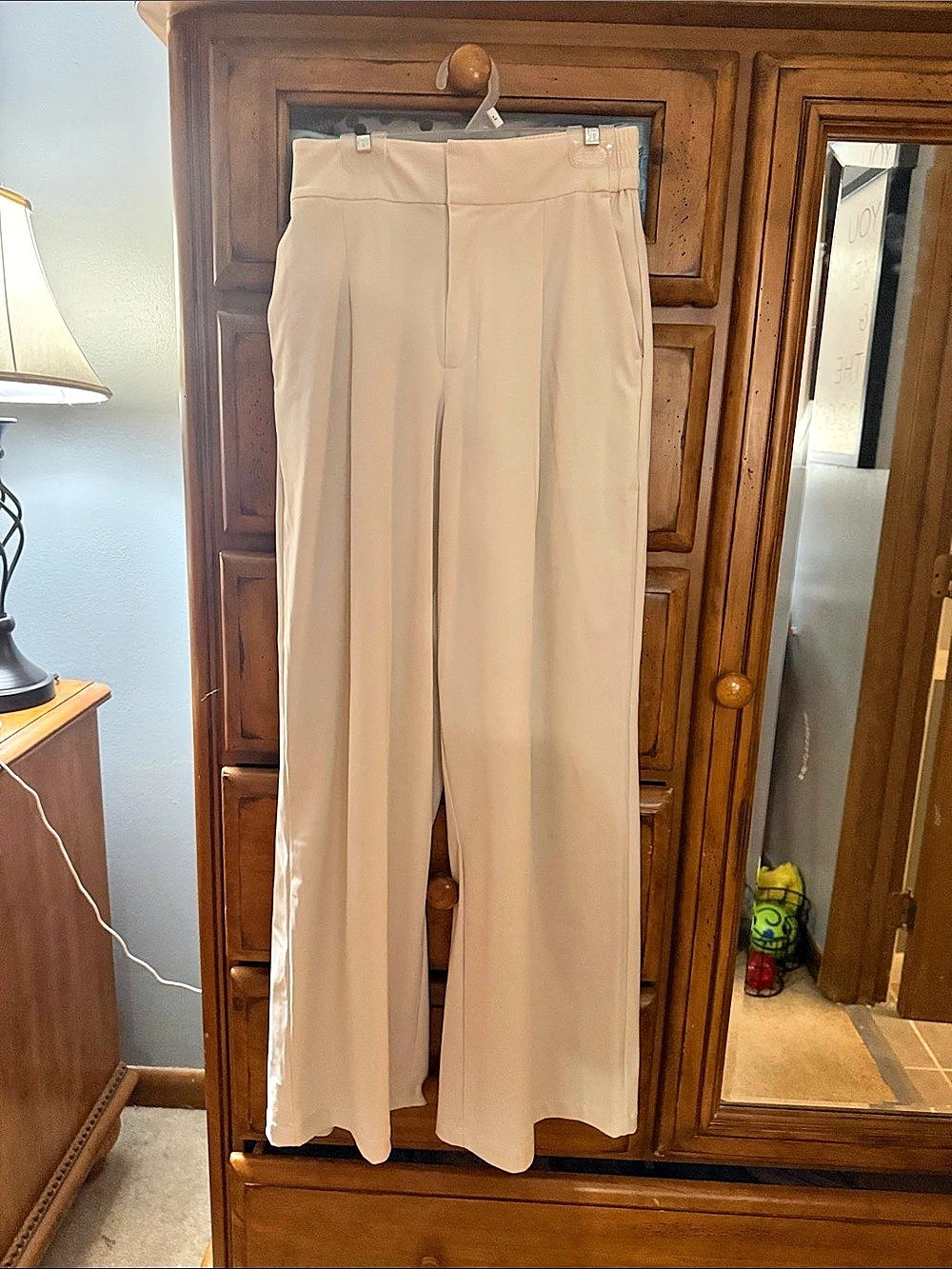 Athleta Wide Leg Pants Cream Size 00 Like New